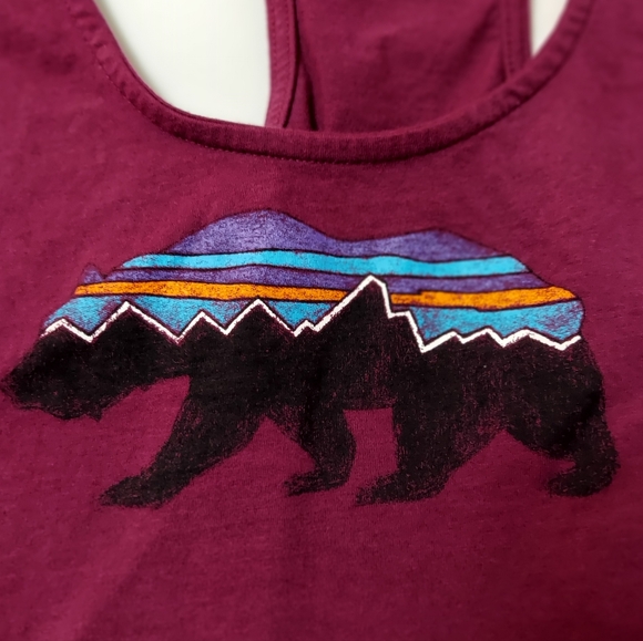 Patagonia Graphic Tank Top Woman's Purple Size XL - Picture 3 of 6
